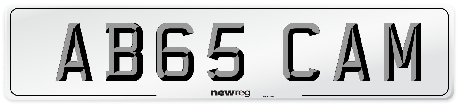 AB65 CAM Number Plate from New Reg